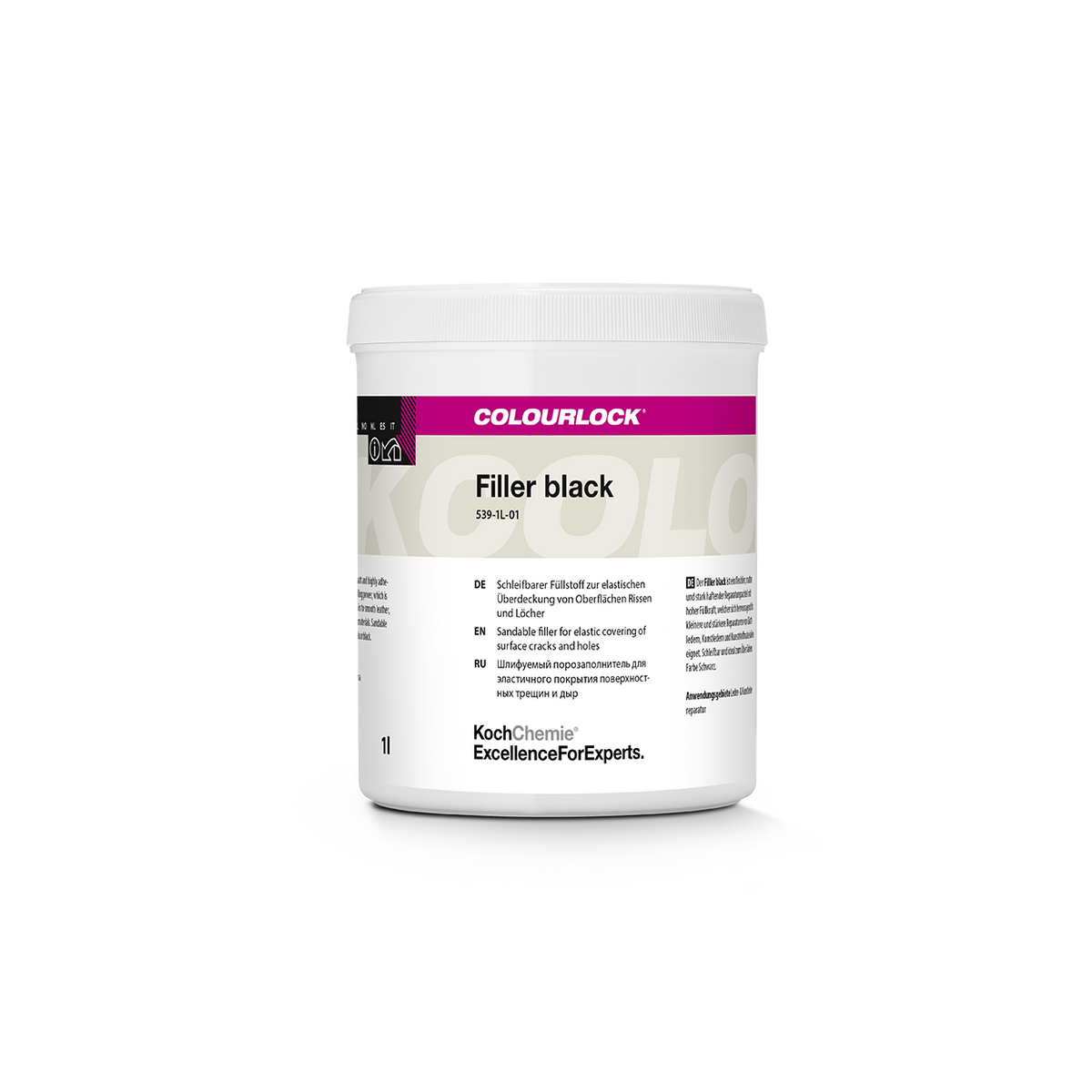 COLOURLOCK "Filler" (Black) Sandable Leather Filler for Flexible Repair of Surface Cracks and Holes