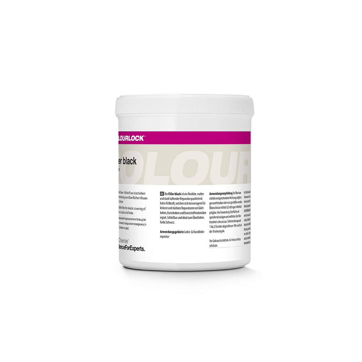 COLOURLOCK "Filler" (Black) Sandable Leather Filler for Flexible Repair of Surface Cracks and Holes
