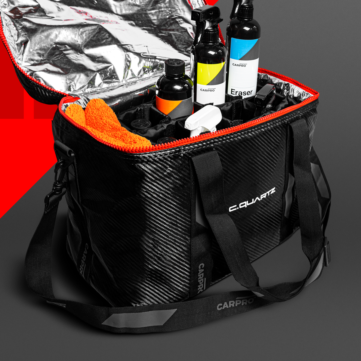 "C.Quartz" Maintenance Kit Bag Starter Set (Carry Bag + 5x100ml + 2x Microfibre Cloth + 2x Spray Bottle)