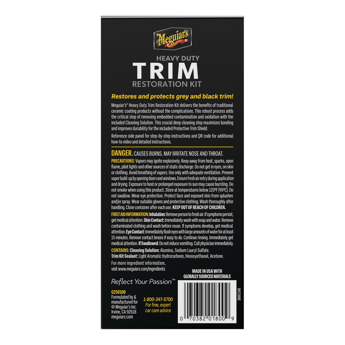 Meguiars HEAVY DUTY Trim Kit Kunststoffpflege-Set 1 Set
