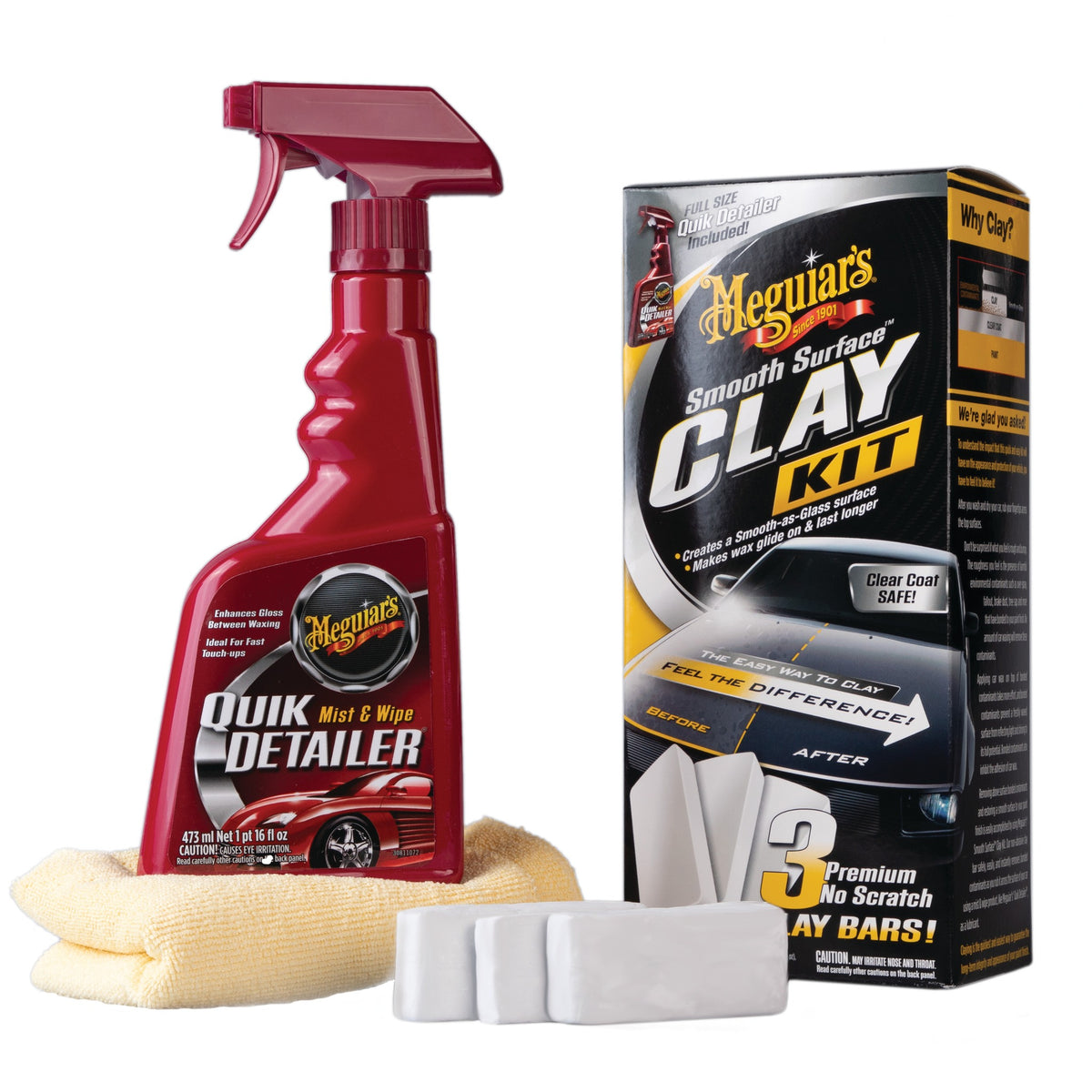 Meguiars SMOOTH SURFACE Clay Kit Reinigungsknete 1 Set