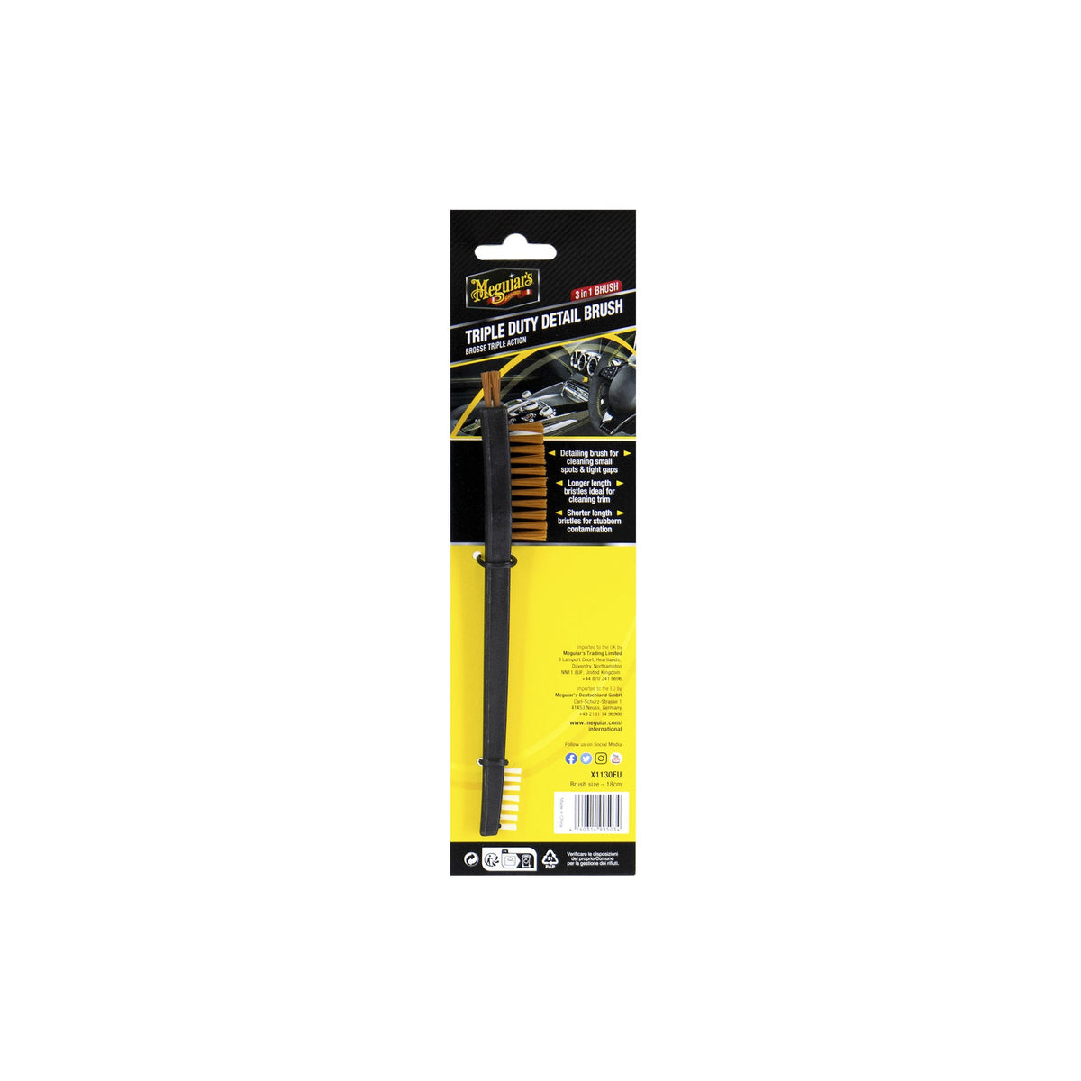 Meguiars Triple Duty Detail Brush Detailingbürste 1 Stück