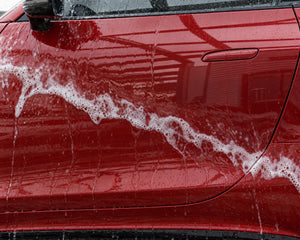 servFaces Wash Concentrate (High-Concentrate) during the rinse: clean paint next to the last foam, water sheeting off