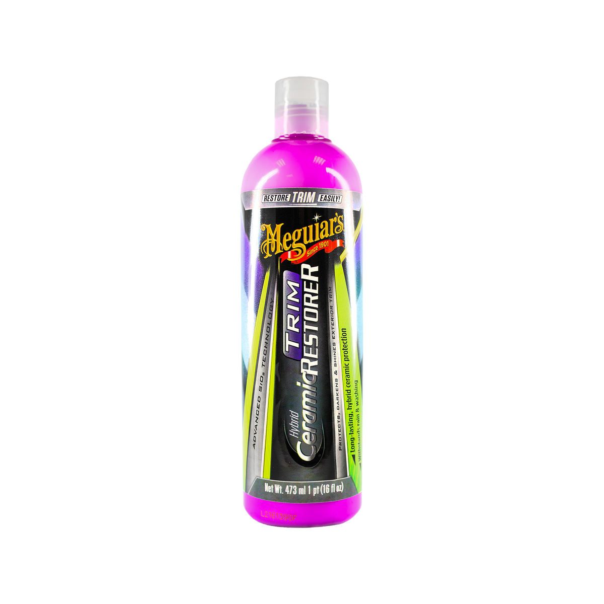 Meguiar's Hybrid Ceramic Trim Restorer: SiO2-Formel für ausgeblichenen Kunststoff & Gummi — stellt sattes Schwarz wieder her und schützt dauerhaft.