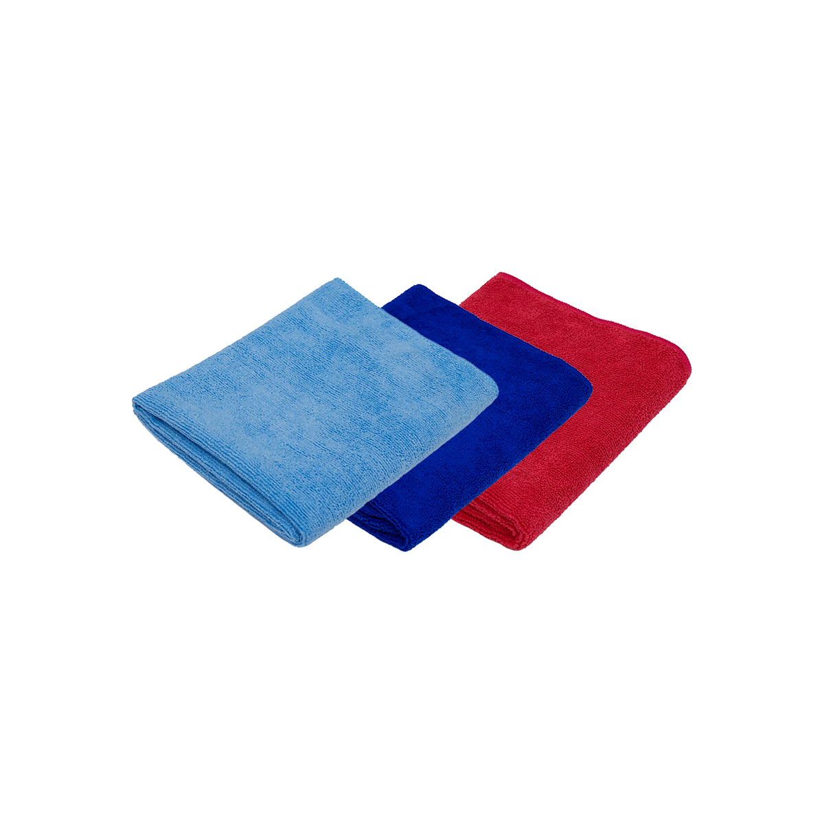 Car Wash 3-Piece Set “BMW M” 320GSM Microfibre Towels (Light Blue + Blue + Red)